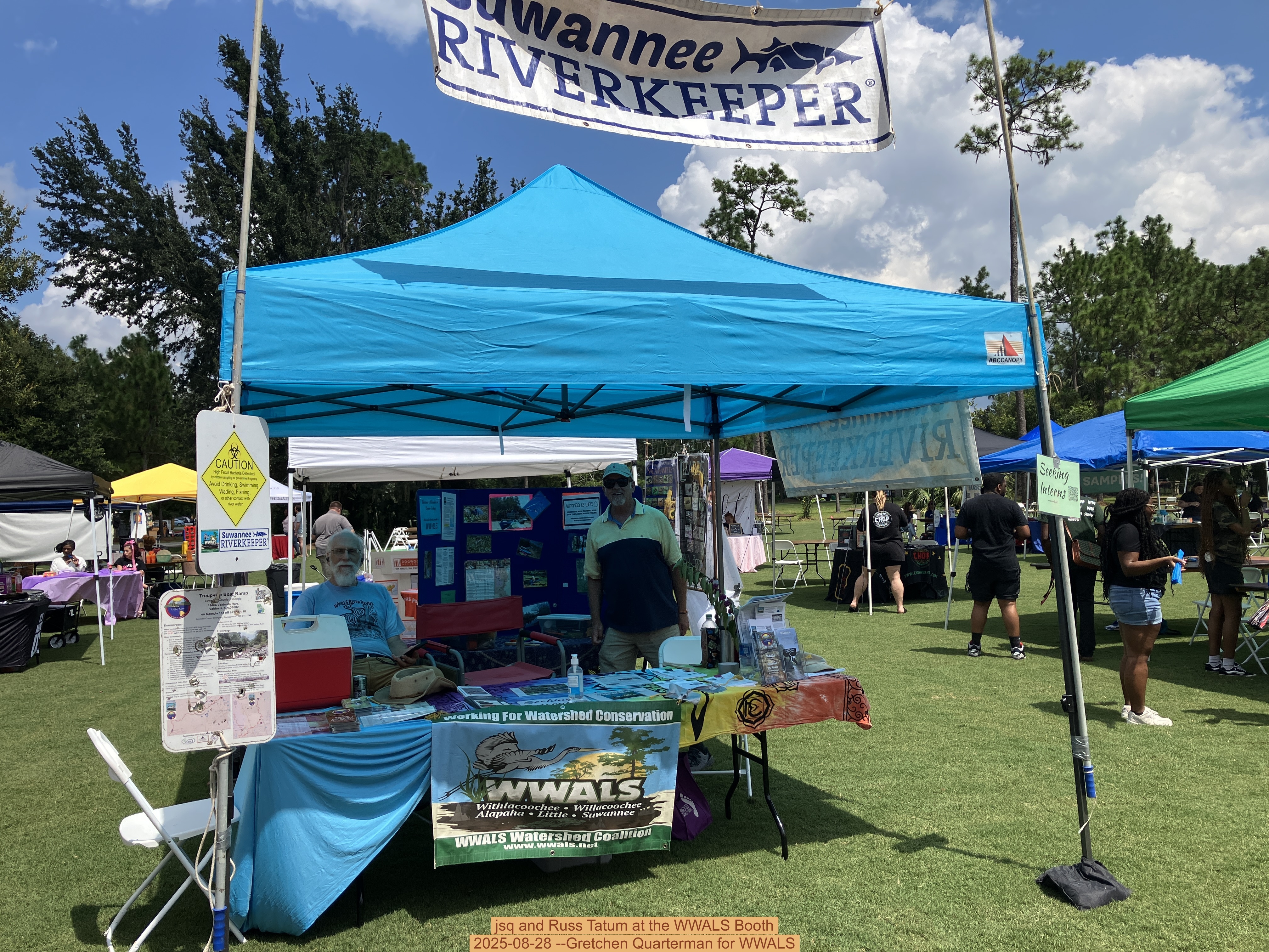 jsq and Russ Tatum at the WWALS Booth, 2025-08-28 --Gretchen Quarterman for WWALS