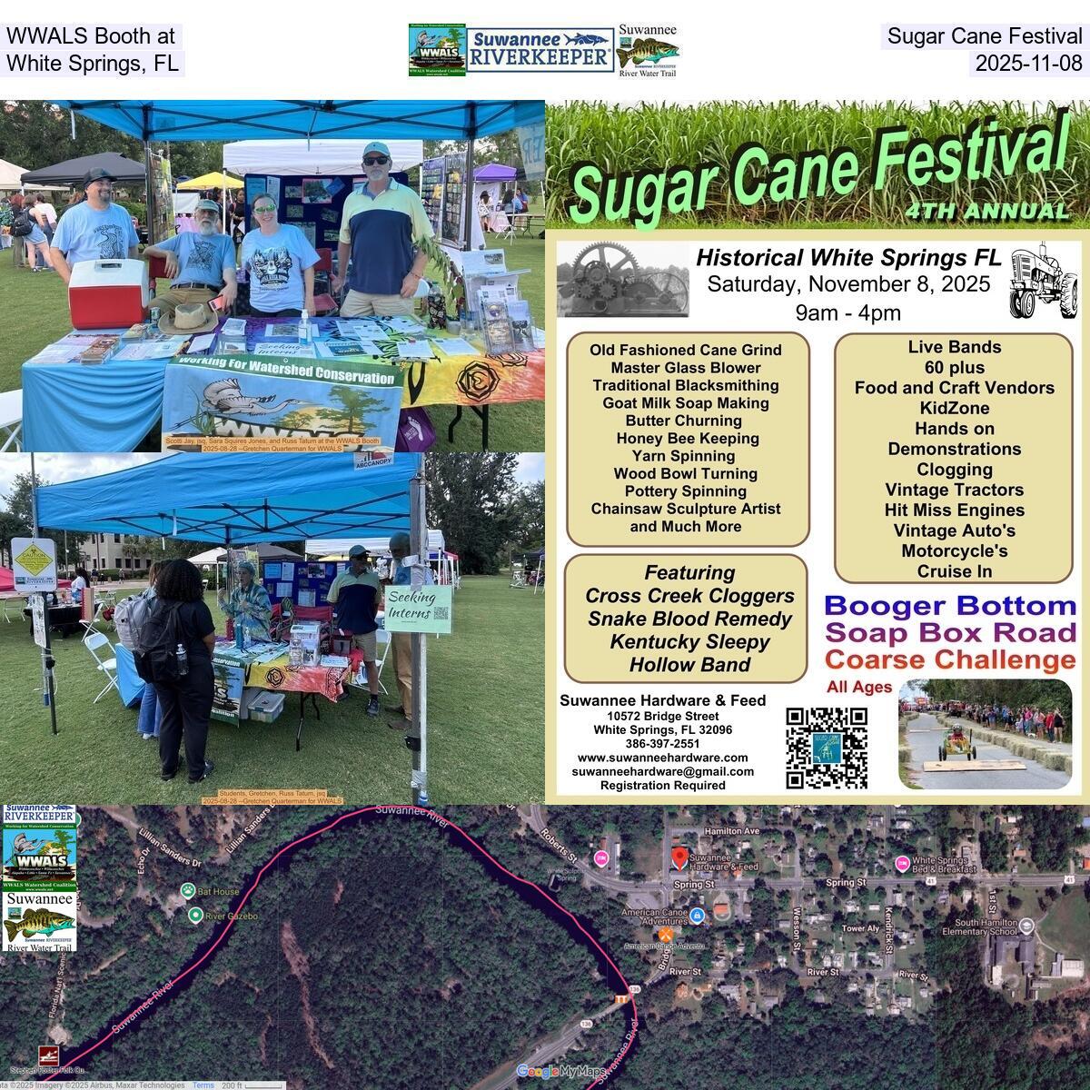 WWALS Booth at Sugar Cane Festival, White Springs, FL, 2025-11-08
