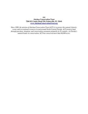 [Alachua Conservation Trust]