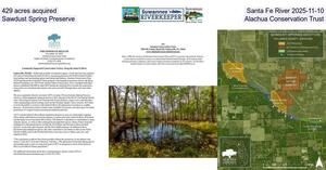 [429 acres acquired, Santa Fe River 2025-11-10, Sawdust Spring Preserve, Alachua Conservation Trust]