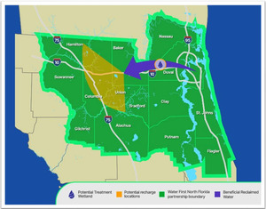 [Map: Potential Treatment Wetland and Recharge Locations 2025-11-12 --SJRWMD]