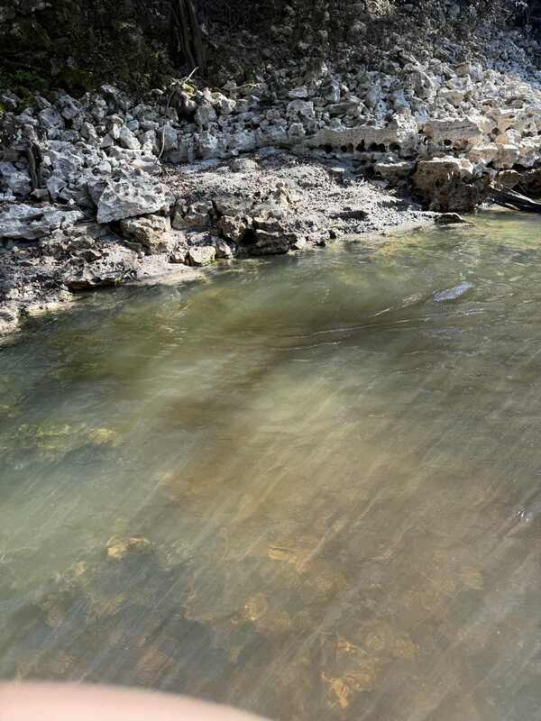 Finding new springs at low water, 2025-11-15 --Byron Herder