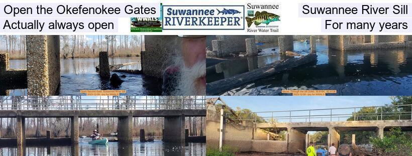 Open the Okefenokee Gates, Suwannee River Sill, Actually always open, For many years