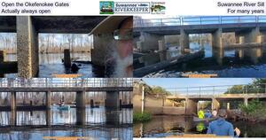 [Open the Okefenokee Gates, Suwannee River Sill, Actually always open, For many years]