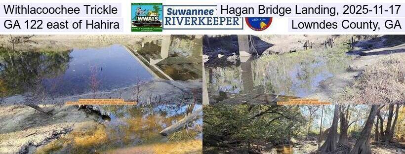 Withlacoochee Trickle, Hagan Bridge Landing, 2025-11-17, GA 122 east of Hahira, Lowndes County, GA