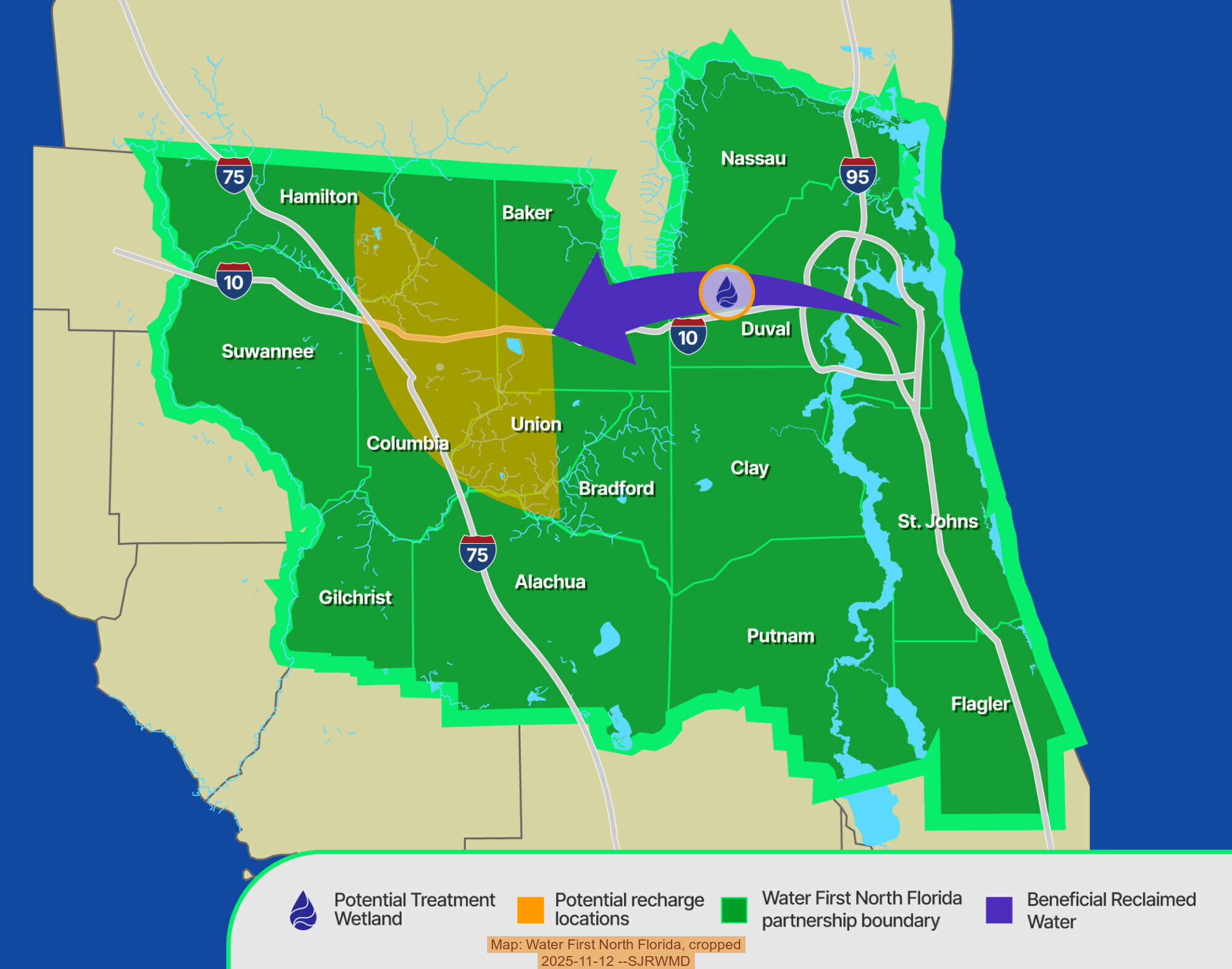 Map: Water First North Florida, cropped, 2025-11-12 --SJRWMD