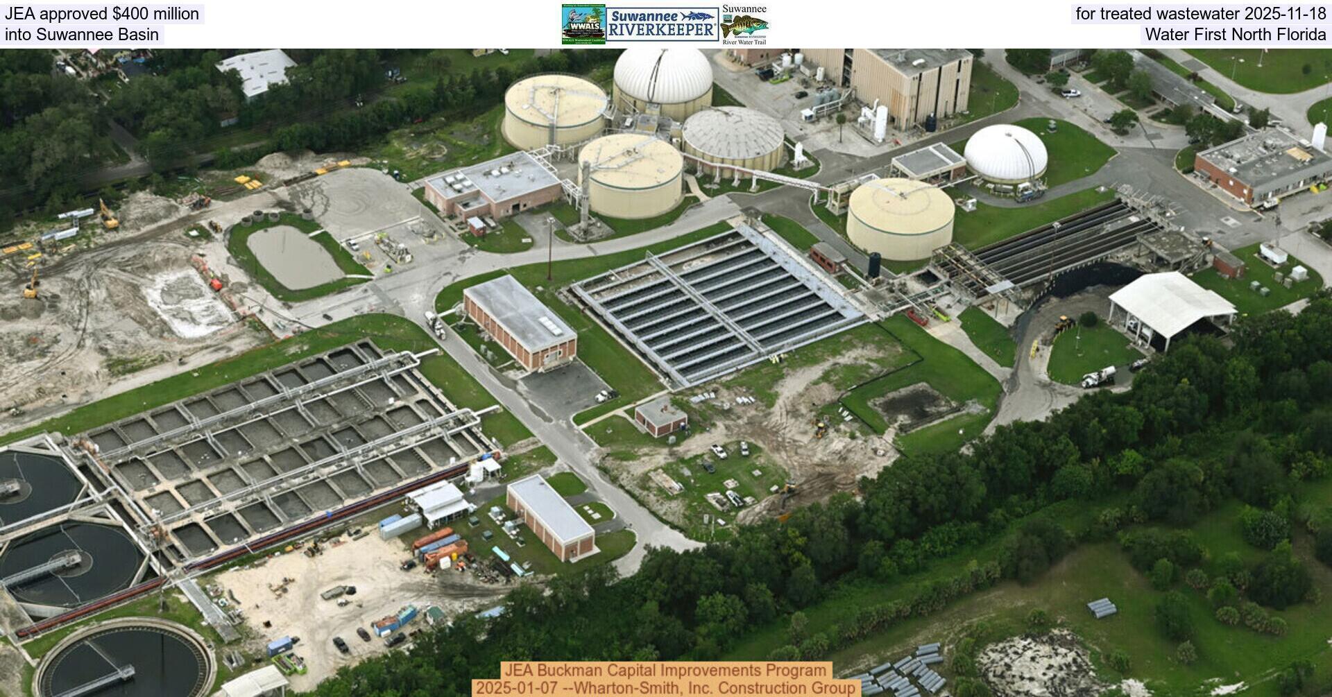 [JEA approved $400 million for treated wastewater 2025-11-18 into Suwannee Basin, Water First North Florida]