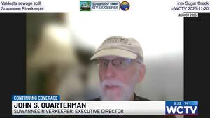 [Valdosta sewage spill into Sugar Creek, Suwannee Riverkeeper --WCTV 2025-11-20]