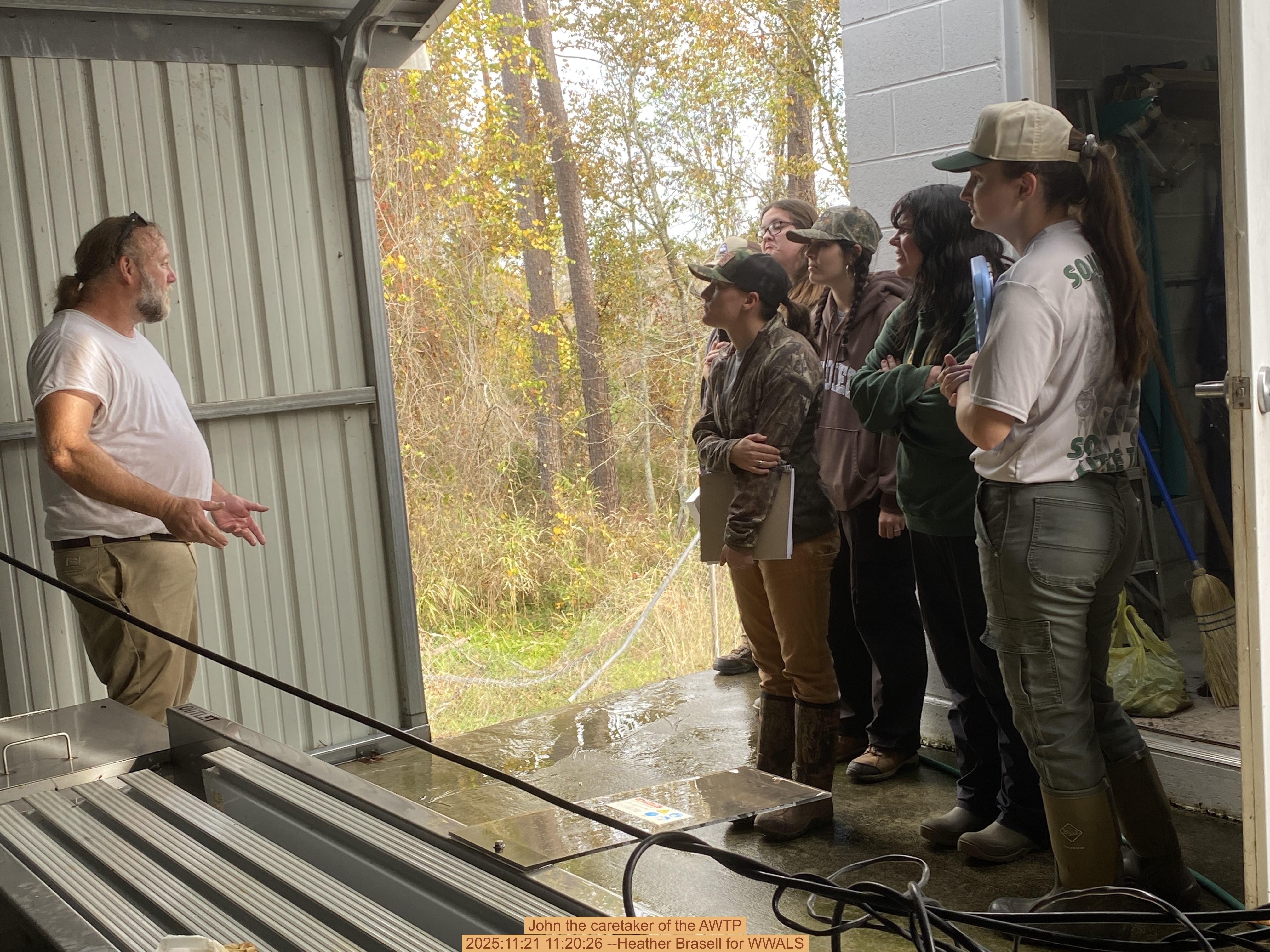 John the caretaker of the AWTP, 2025:11:21 11:20:26 --Heather Brasell for WWALS