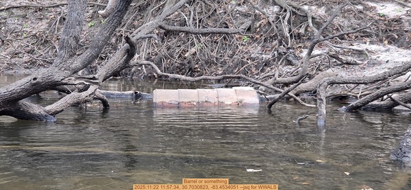 [Barrel or something, 2025:11:22 11:57:34, 30.7030823, -83.4534051 --jsq for WWALS]