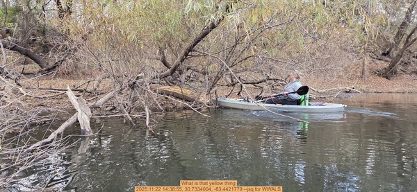 [What is that yellow thing, 2025:11:22 14:38:55, 30.7334004, -83.4421779 --jsq for WWALS]