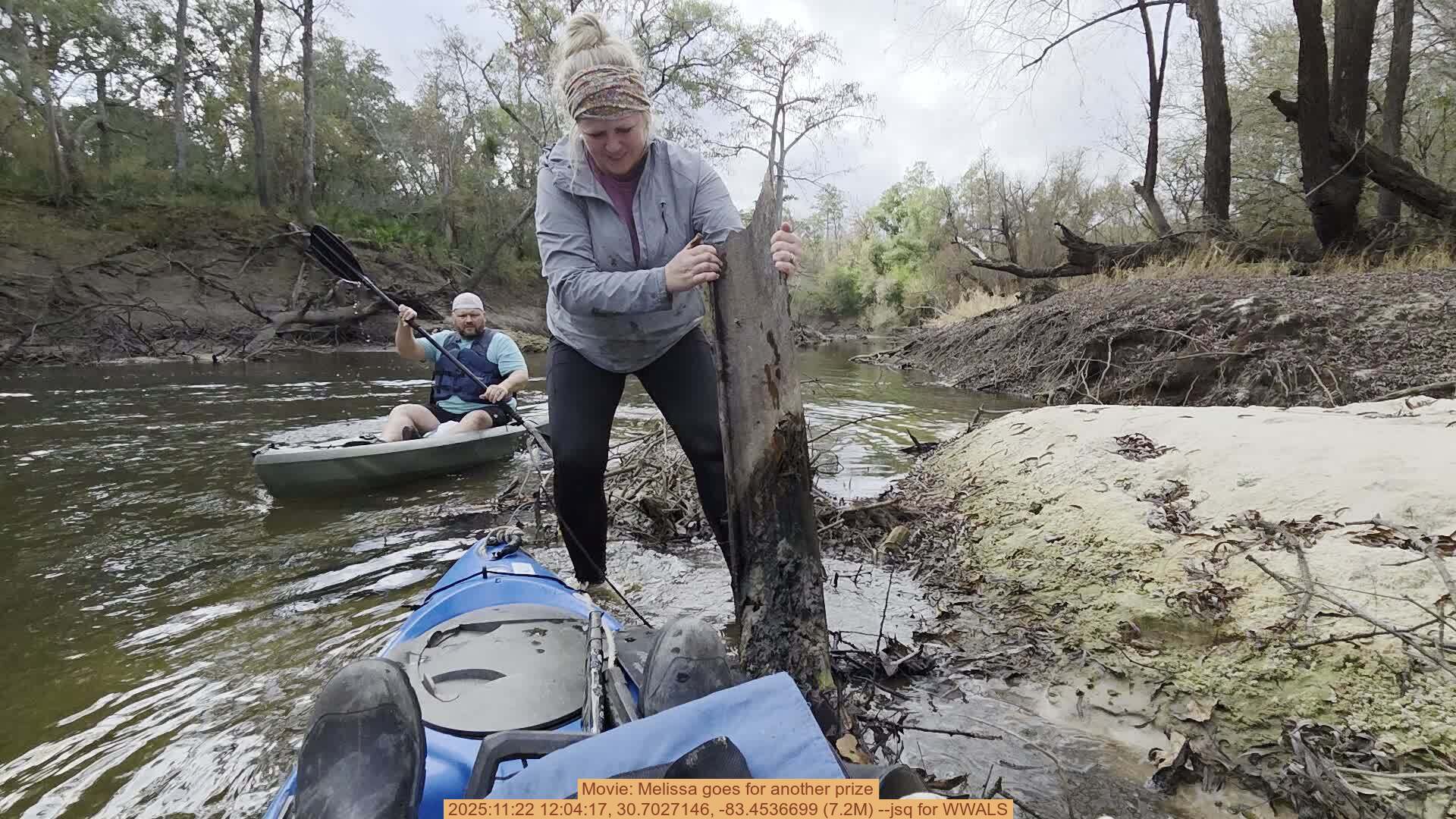 Movie: Melissa goes for another prize, 2025:11:22 12:04:17, 30.7027146, -83.4536699 (7.2M) --jsq for WWALS