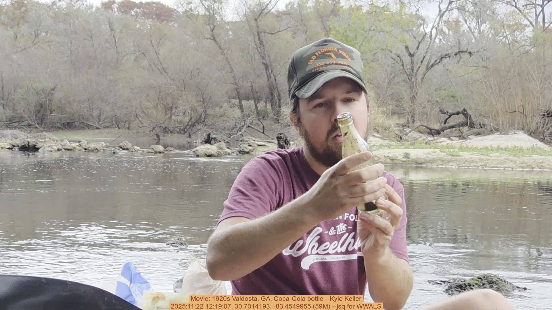 Movie: 1920s Valdosta, GA, Coca-Cola bottle --Kyle Keller, 2025:11:22 12:19:07, 30.7014193, -83.4549955 (59M) --jsq for WWALS