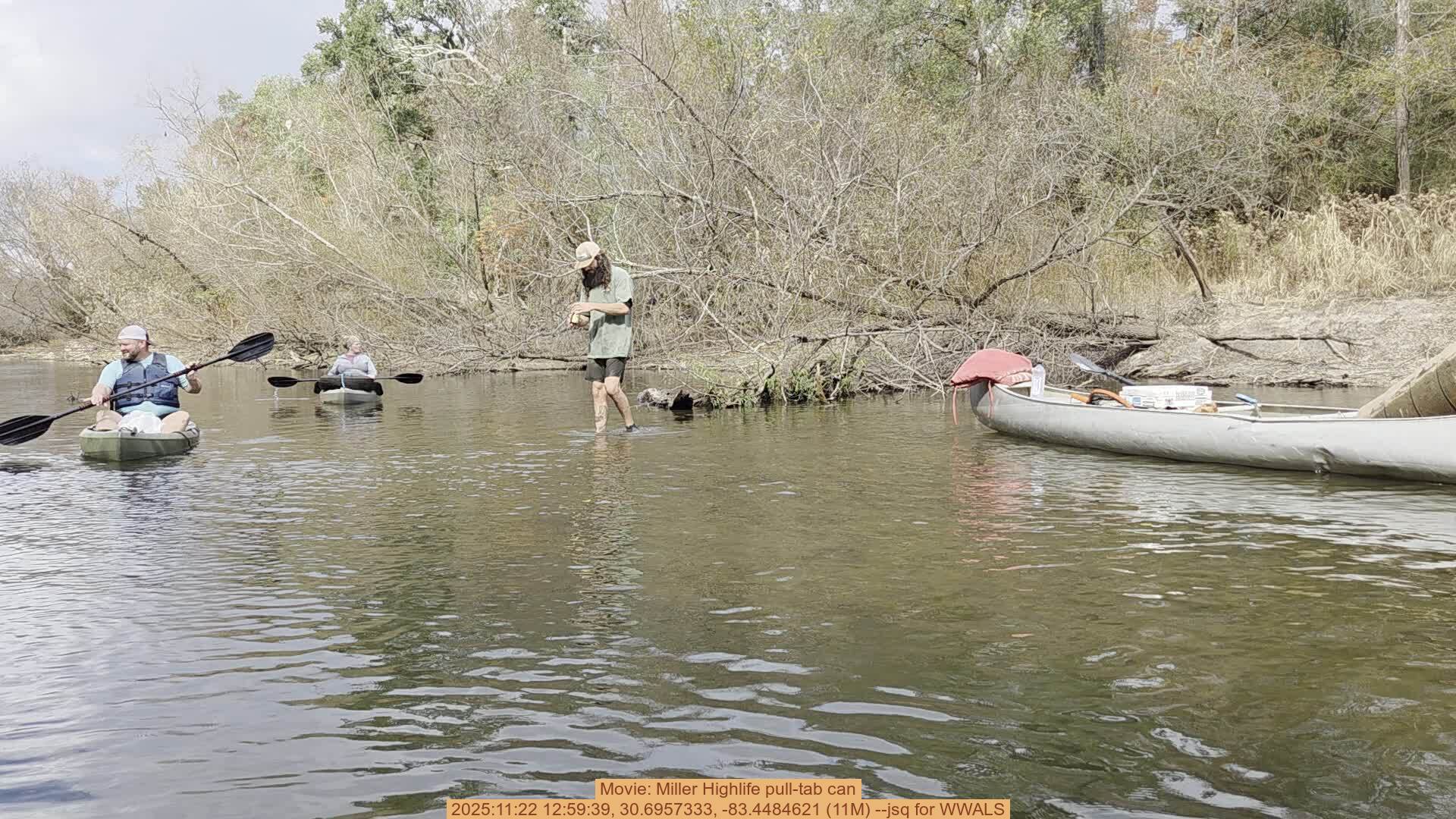 Movie: Miller Highlife pull-tab can, 2025:11:22 12:59:39, 30.6957333, -83.4484621 (11M) --jsq for WWALS
