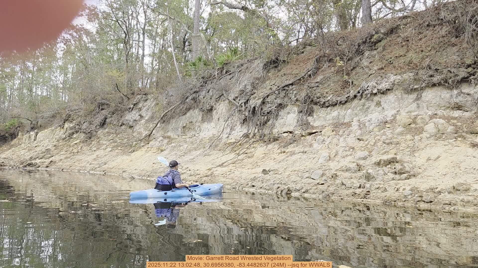 Movie: Garrett Road Wrested Vegetation, 2025:11:22 13:02:48, 30.6956380, -83.4482637 (24M) --jsq for WWALS