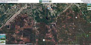 [Where does southwest Waycross drain? Through Lees Branch, into Middle Fork, Suwannee River]