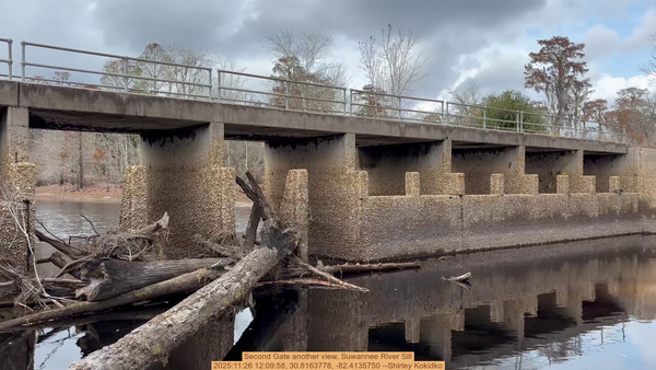 Second Gate another view, Suwannee River Sill, 2025:11:26 12:09:58, 30.8163778, -82.4135750 --Shirley Kokidko