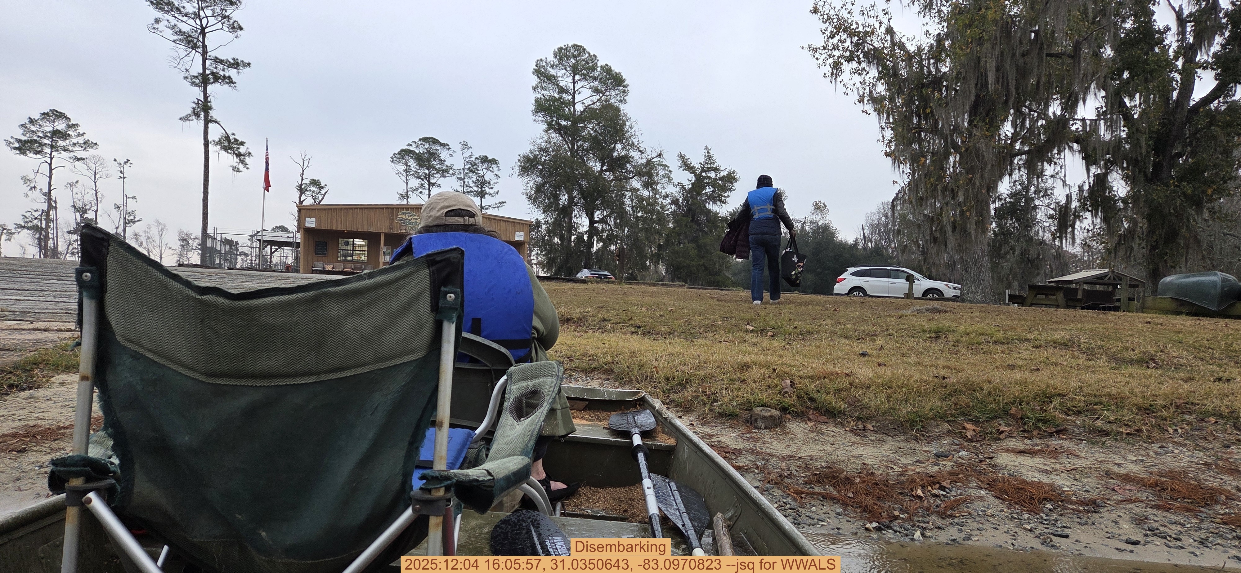 Disembarking, 2025:12:04 16:05:57, 31.0350643, -83.0970823 --jsq for WWALS