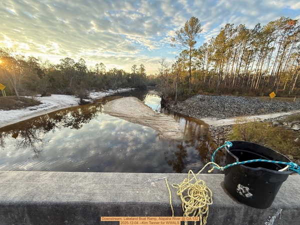 Downstream, Lakeland Boat Ramp, Alapaha River @ GA 122 2025-12-04 --Kim Tanner for WWALS