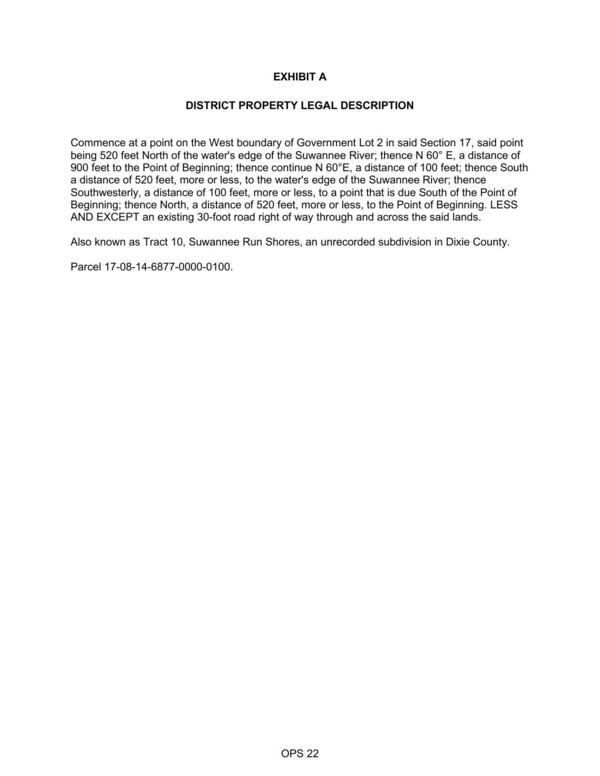 DISTRICT PROPERTY LEGAL DESCRIPTION