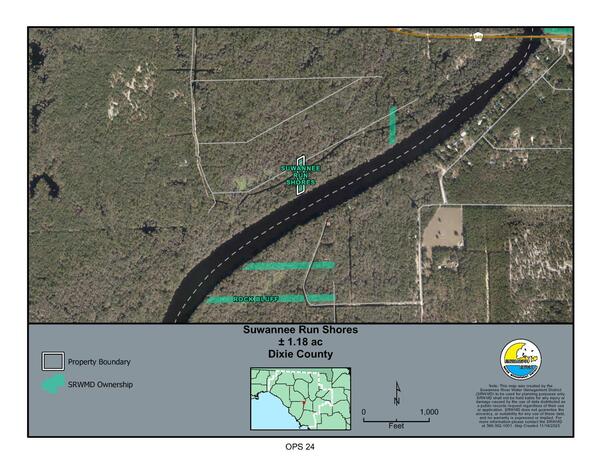 Map: Suwannee Run Shores +/- 1.18 ac, Dixie County