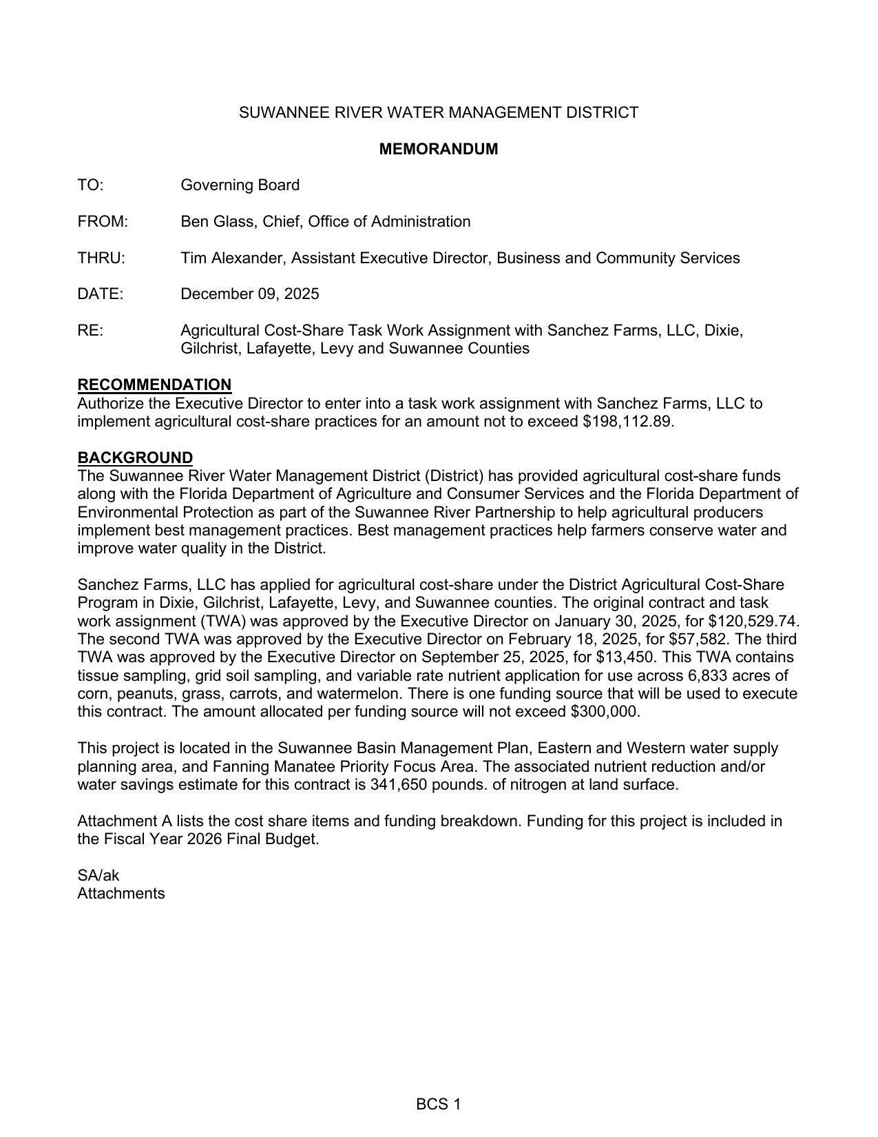 This project is located in the Suwannee Basin Management Plan, Eastern and Western water supply