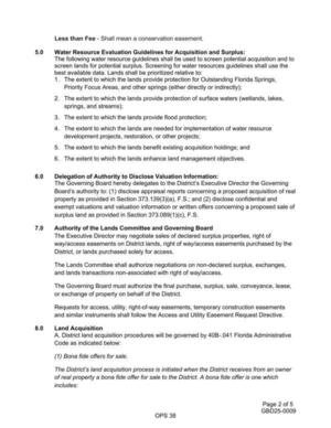 [property as provided in Section 373.139(3)(a), F.S.; and (2) disclose confidential and]