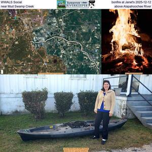 [WWALS Social, bonfire at Janet's, near Mud Swamp Creek, above Alapahoochee River]