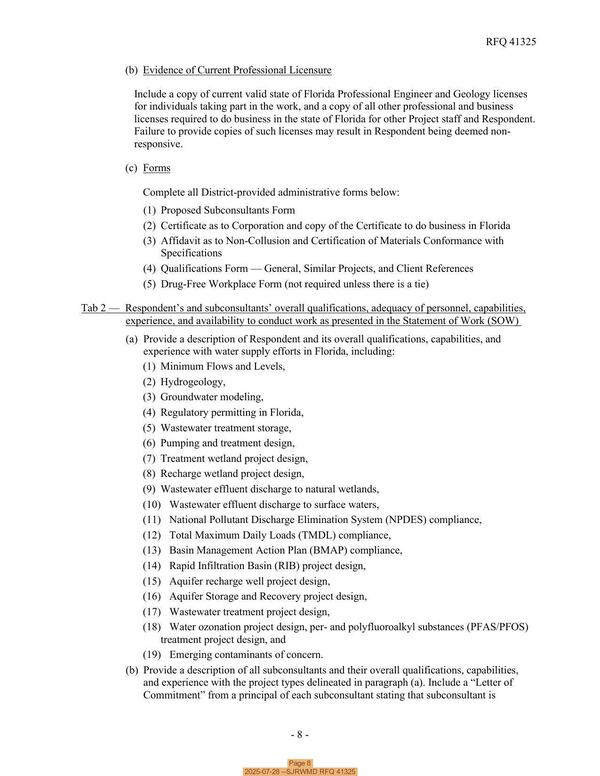 Page 8, 2025-07-28 --SJRWMD RFQ 41325