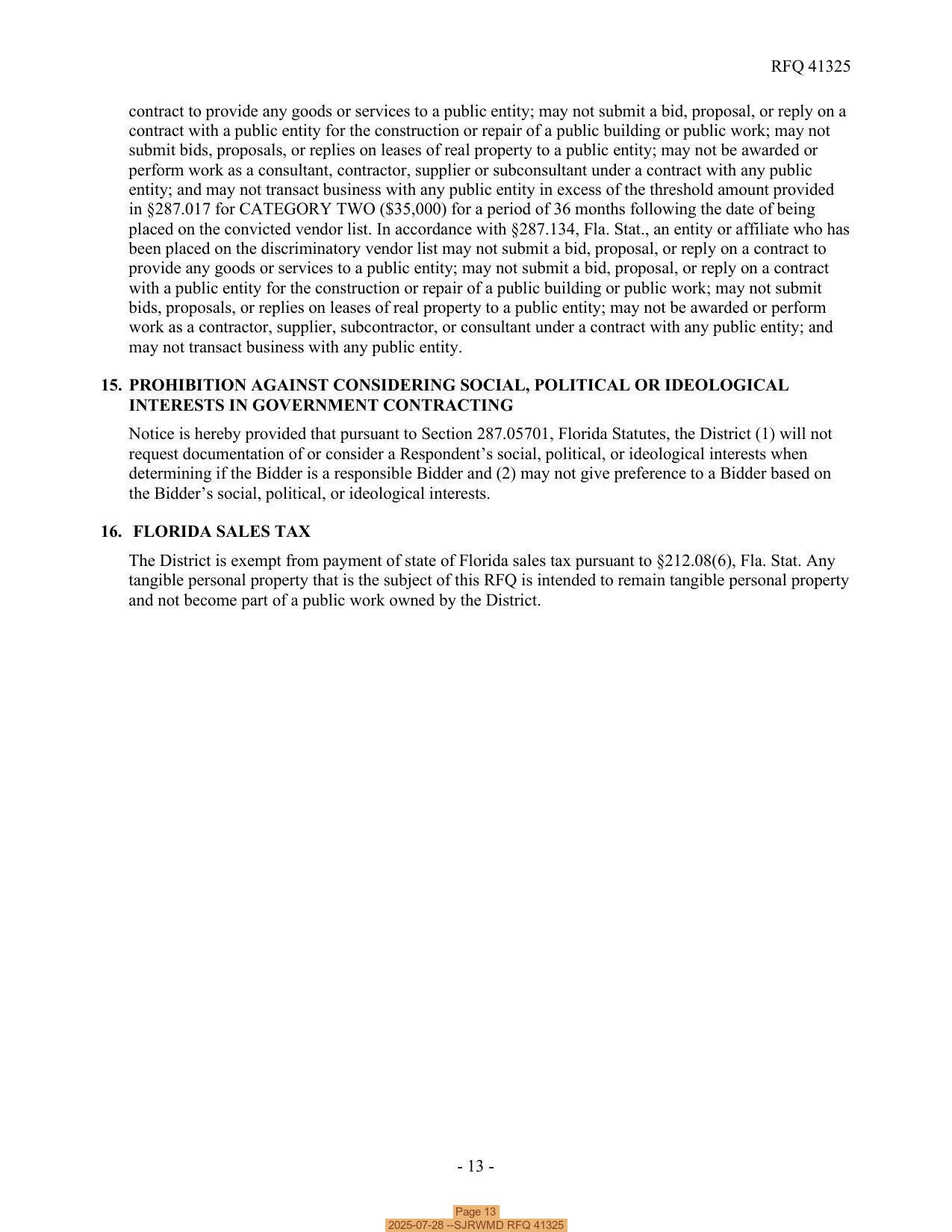 Page 13, 2025-07-28 --SJRWMD RFQ 41325