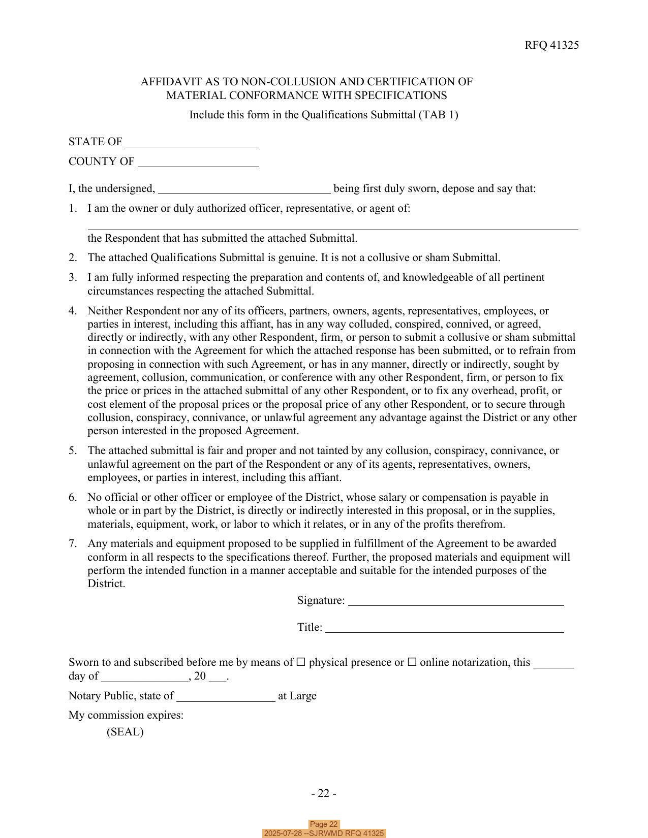 Page 22, 2025-07-28 --SJRWMD RFQ 41325