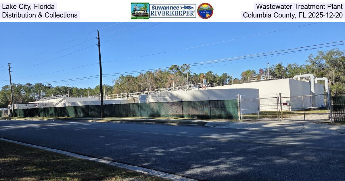 Lake City, Florida, Wastewater Treatment Plant, Distribution & Collections, Columbia County, FL 2025-12-20