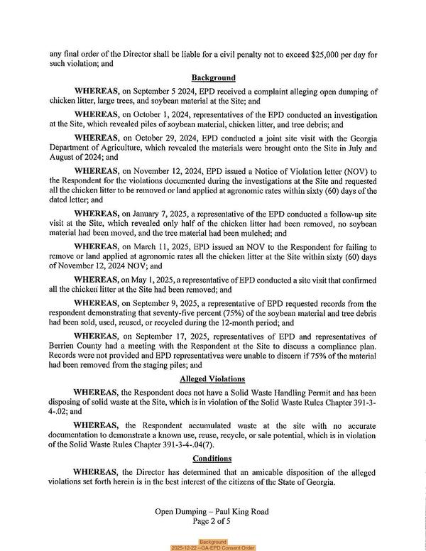 Background, 2025-12-22 --GA-EPD Consent Order