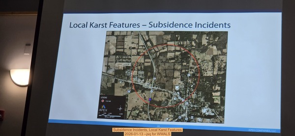 Subsidence Incidents, Local Karst Features, 2026-01-13 --jsq for WWALS