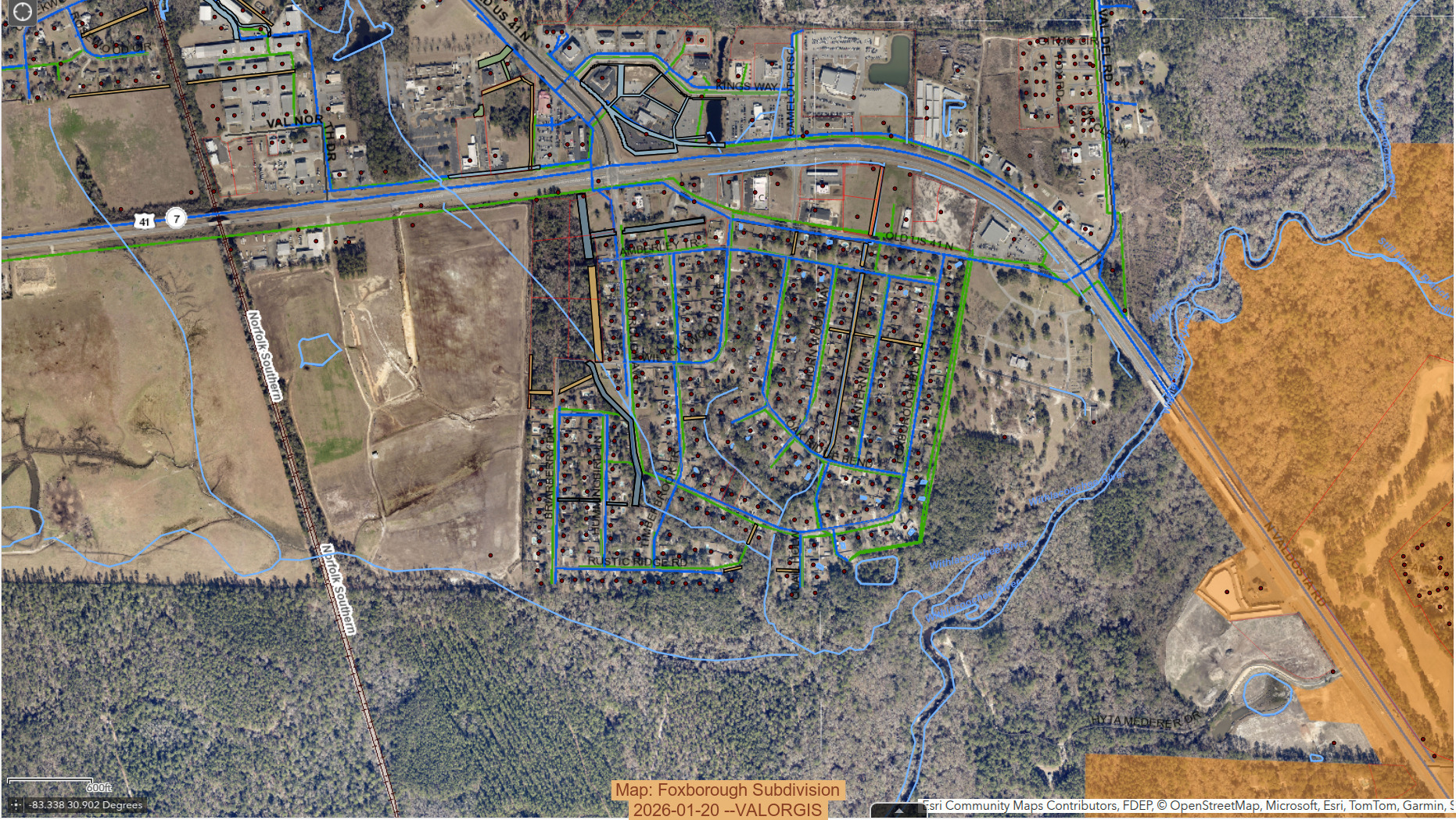 Map: Foxborough Subdivision, 2026-01-20 --VALORGIS