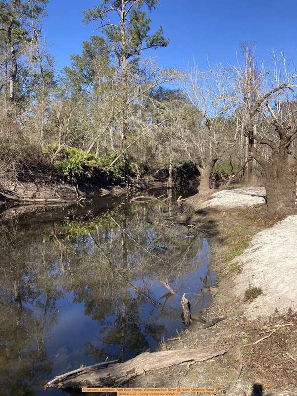 [Upstream, Langdale Park Boat Ramp, Withlacoochee River @ North Valdosta Road 2026-01-22 --Cindy Vedas for WWALS]