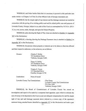 [under Article 1 of Chapter 3 of Title 32 of the Official Code of Georgia Annotated; and]