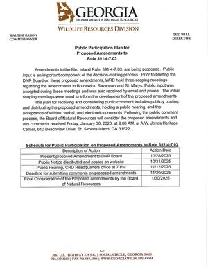 [Public Participation Plan for Proposed Amendments to Rule 391-4-7.03]
