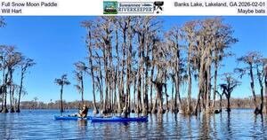 [Full Snow Moon Paddle, Banks Lake, Lakeland, GA 2026-02-01, Will Hart, Maybe bats]