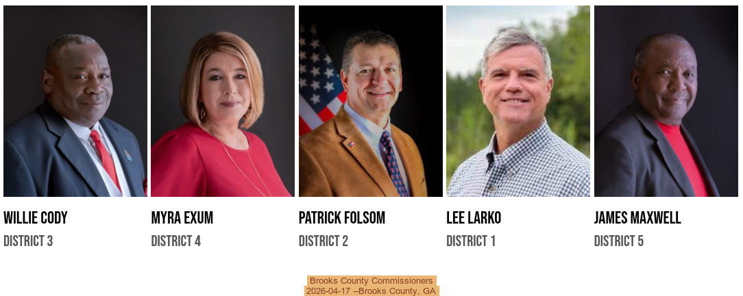 Brooks County Commissioners, 2026-04-17 --Brooks County, GA