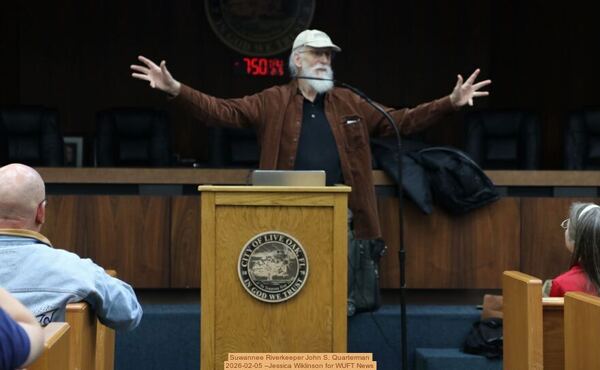 [Suwannee Riverkeeper John S. Quarterman, 2026-02-05 --Jessica Wiklinson for WUFT News]