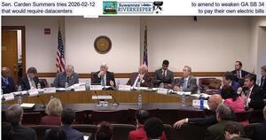 [Sen. Carden Summers tries 2026-02-12, to amend to weaken GA SB 34, that would require datacenters to pay their own electric bills]