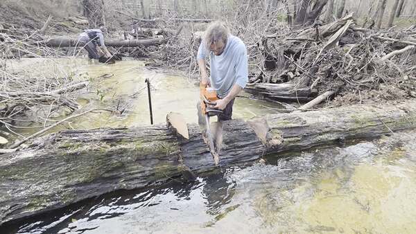 [Movie: Tish moving a log, 2026:02:14 15:39:33, 30.8638855, -83.3210195 (3.2M) #]