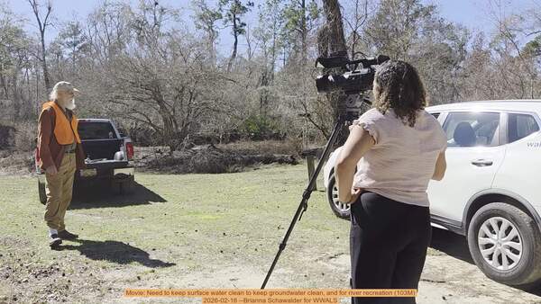 Movie: Need to keep surface water clean to keep groundwater clean, and for river recreation (103M), 2026-02-16 --Brianna Schawalder for WWALS