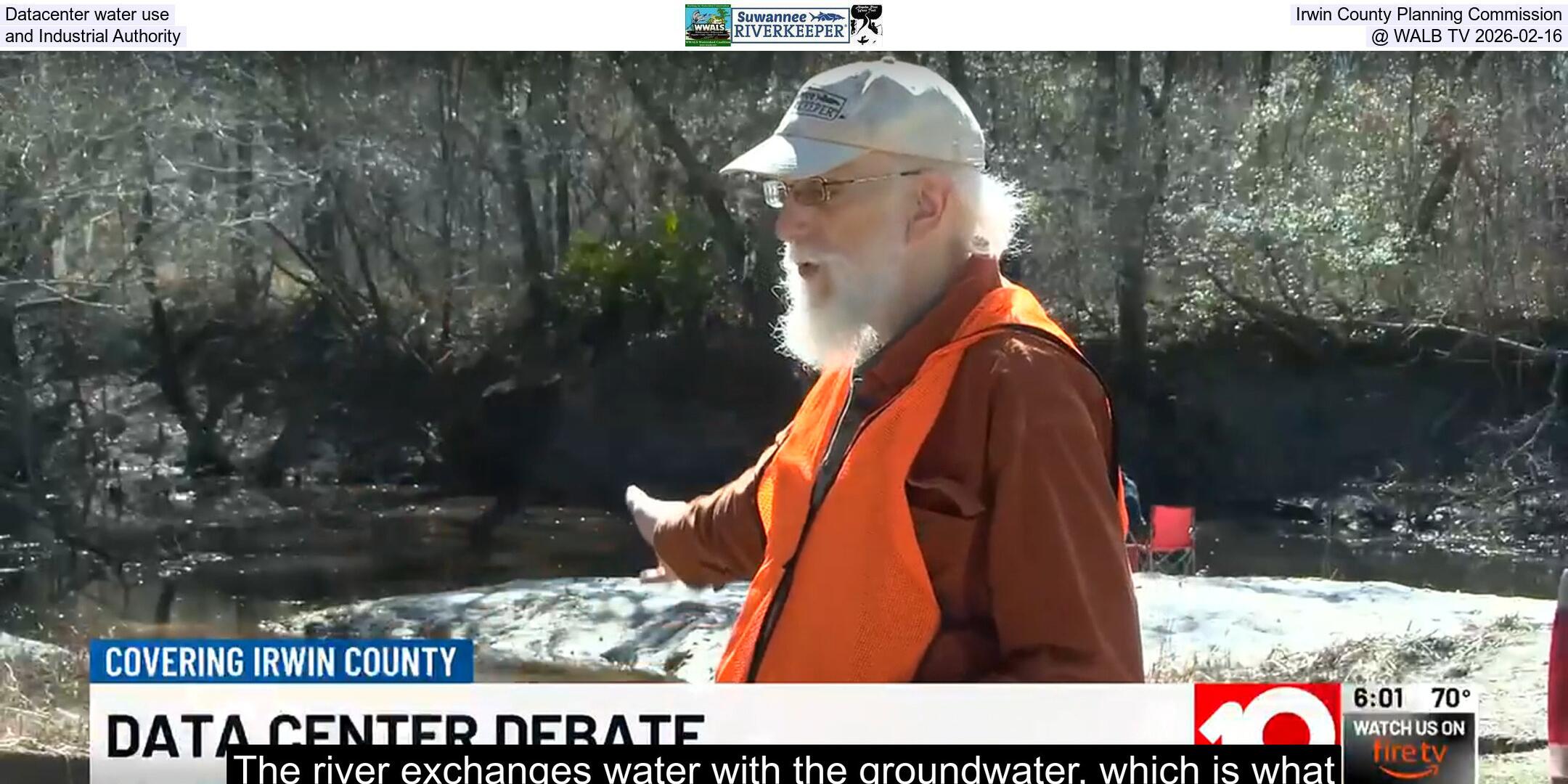 Datacenter water use, Irwin County Planning Commission, and Industrial Authority @ WALB TV 2026-02-16