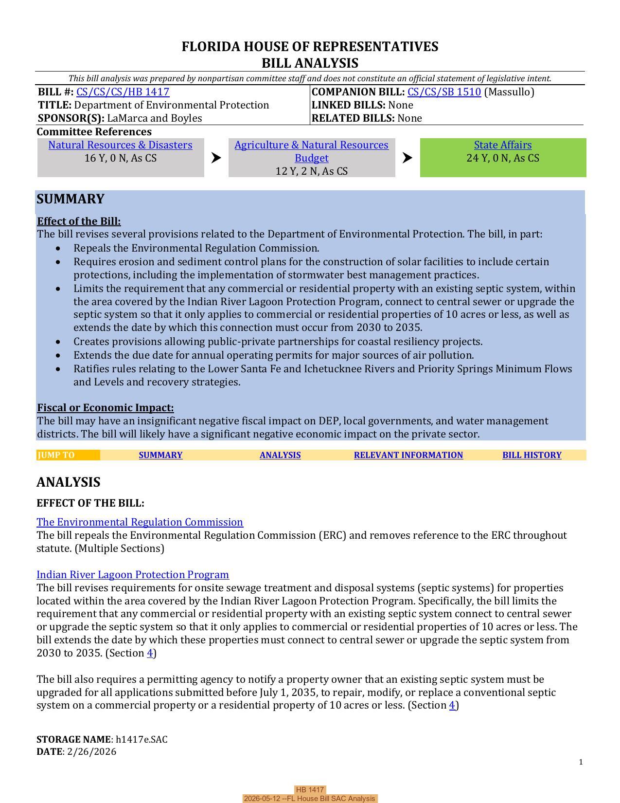 HB 1417, 2026-05-12 --FL House Bill SAC Analysis