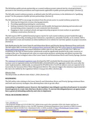[Rule Ratification for the Lower Santa Fe and Ichetucknee Rivers and Priority Springs Minimum Flows and Levels, 2026-05-12 --FL House Bill SAC Analysis]