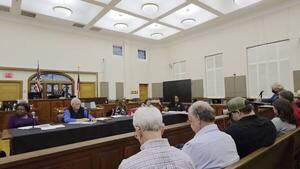 [Movie: Heather Brasell, lives on the Alapaha River in Berrien County, invested in the local community, said many specifics missing. Concern is conservation; was on state Wildlife Action Committee. (302M)]