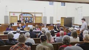 [Movie: Joshua ?, for, civil engineer, lives in Alpharetta, said there is a large datacenter happening in Lowndes County near I-75. Said you cannot hear or see the equipment, closed loop you only fill up once, etc. No written evidence. (230M)]