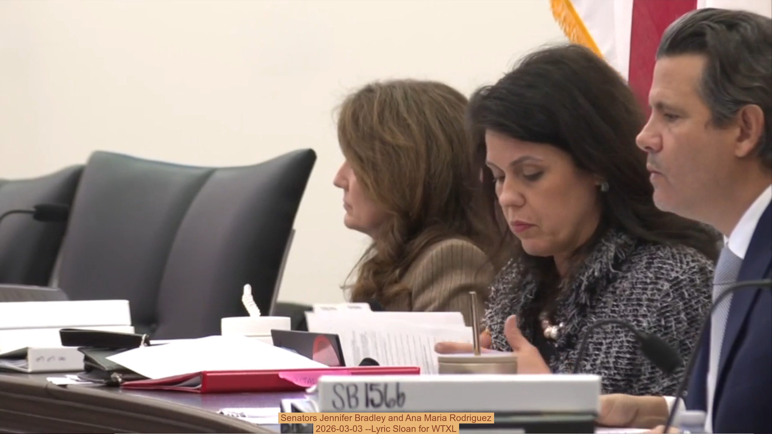 Senators Jennifer Bradley and Ana Maria Rodriguez, 2026-03-03 --Lyric Sloan for WTXL